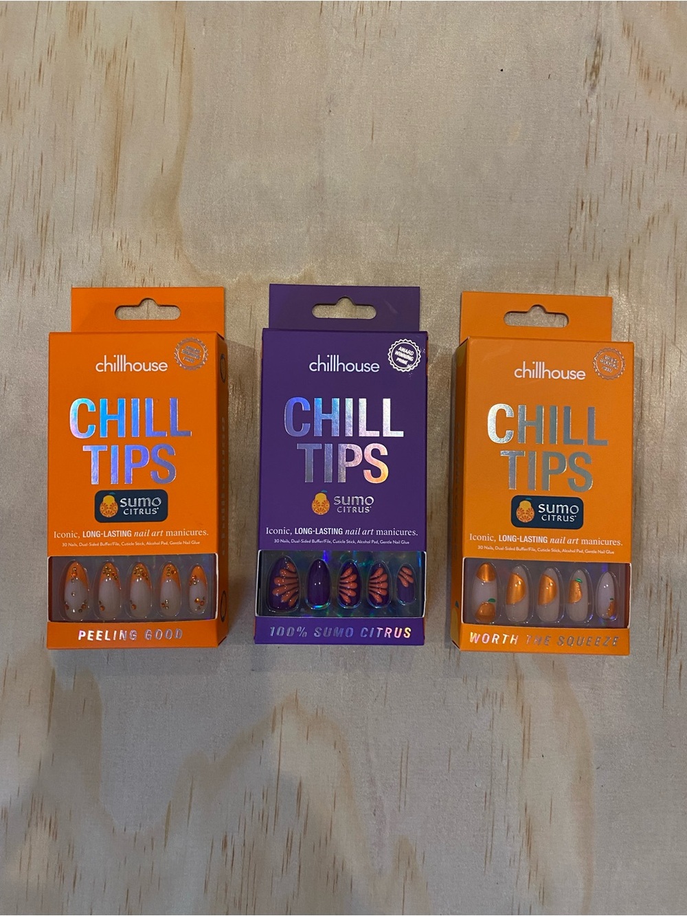 Chillhouse x Sumo Citrus press on nails